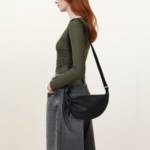 All Saints Black Crossbody Bag Minimalist Design